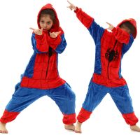 Disney Animal Cartoon Stitch Kigurumi Pajamas Spider Super Hero Cosplay Costume Unicorn Kigurumi Jumpsuits Kids Onesie Homewear