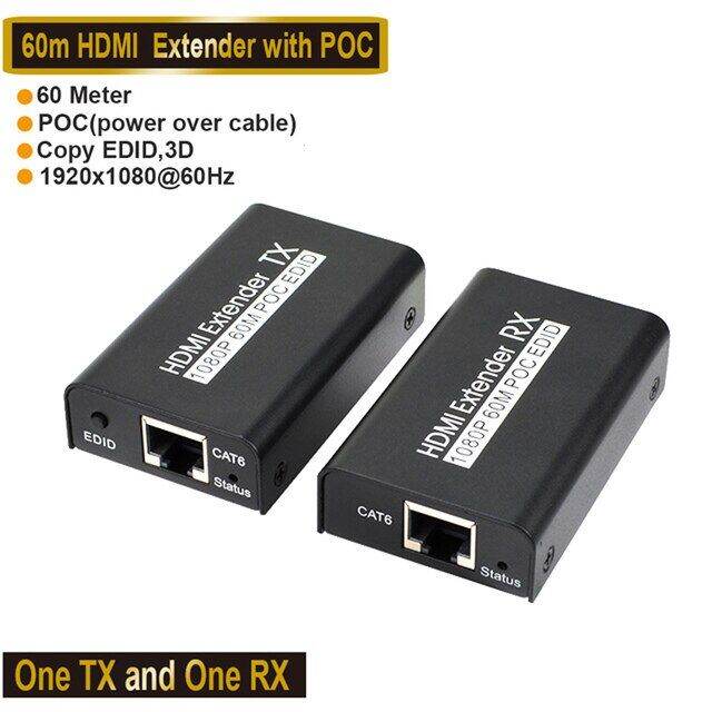 1080P 50M HDMI Extenders Repeater Over Cat 6 Cat 5E Cables With POE