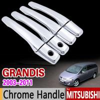 ชุดแต่งกรอบที่จับประตูชุบโครเมียมสำหรับ Mitsubishi Grandis 2003 2004 2005 2006 2007 2008 2009 2010 2011อุปกรณ์เสริมตกแต่งรถหมวกครอปกระจกรถ