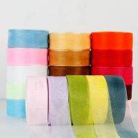 [HOT YUKXKLJWHJKG 578] 40มิลลิเมตรใส Organza ริบบิ้น50หลา/ม้วนงานฝีมือที่ทำด้วยมือ DIY ผ้าคริสต์มาสฮาโลวีนงานแต่งงานห่อของขวัญริบบิ้น