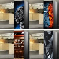 Prestige Refrigerator Stickers Vinyl PVC Waterproof Self-adhesive Wallpaper Kitchen Refrigerator Landscaping Decorative Stickers Wall Stickers  Decals