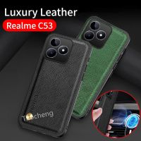 Realme C55 C53 Narzo N53 NFC เคสโทรศัพท์หนังแฟชั่นหรูหรา2023-C53 Realme Narzo N53 TPU 4G สีทึบอ่อนฝาหลังเคสกันกระแทกมือถือขอบไม่ทิ้งตัวป้องกันรอยนิ้วมือ