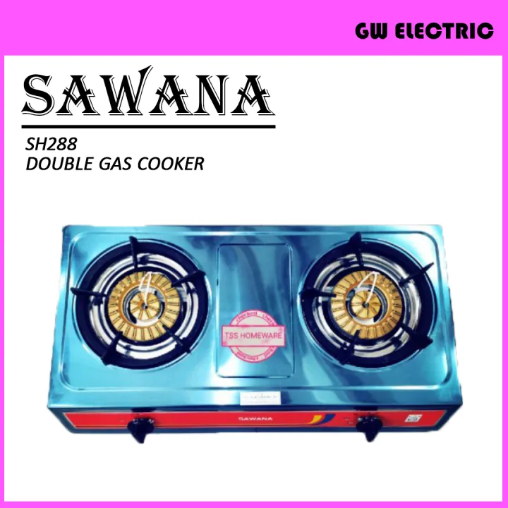 SAWANA SH288 DOUBLE GAS COOKER Lazada