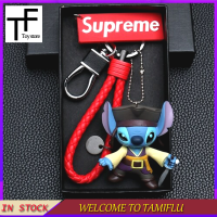 (In Stock) Stitchการ์ตูนชายหญิงจี้น่ารักคู่พวงกุญแจDIYกระเป๋าเป้ทำด้วยมือจี้