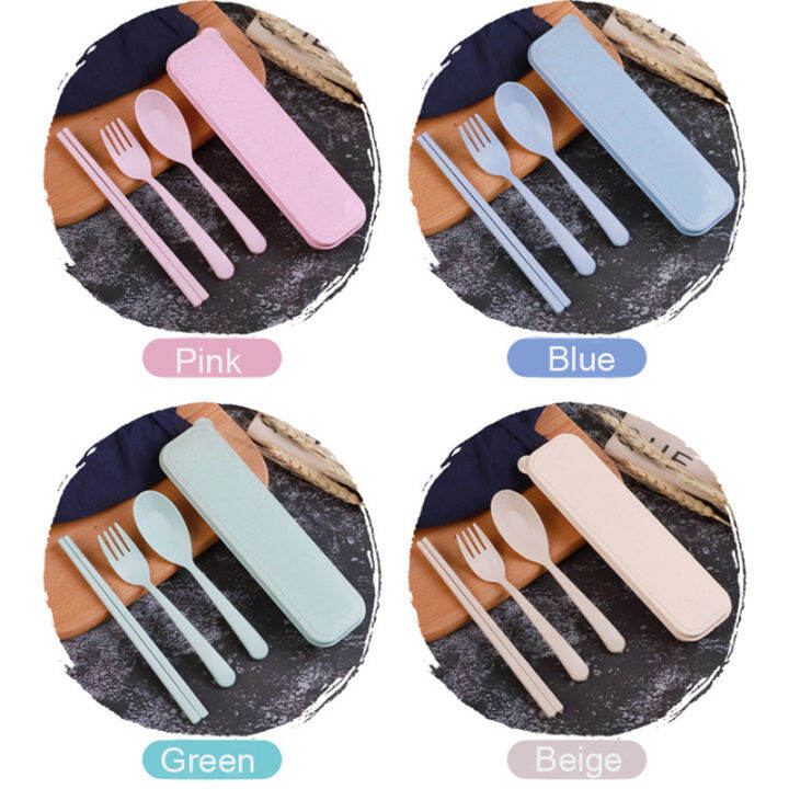 1set-cutlery-tableware-wheat-straw-box-dinnerware-sets-portable-travel-food-kids-adult-camping-picnic-cutlery-set-flatware-sets