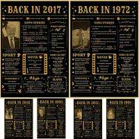 วินเทจกลับ In1962วันเกิดโปสเตอร์คราฟท์โปสเตอร์จิตรกรรมฝาผนัง D Ecals สำหรับบ้านบาร์ตกแต่ง