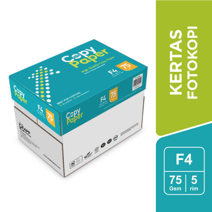 Copy Paper Kertas Fotocopy 75 Gsm F4 1 Boks 5 Rim Lazada Indonesia