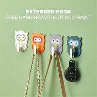 Owl Hook Free Punching Strong No Trace Wall Storage Sticky Hook Door Back Key Hanging Home Storage Accessories