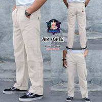 กางเกงคาร์โก้ กางเกงช่าง 6 กระเป๋า กางเกงขายาว รุ่น AIR FORCE ขายาว (สีเบจ) ทรงกระบอกใหญ่ เอว 26-46 นิ้ว (SS-4XL) กางเกงผู้ชาย