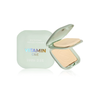 SIVANNA VITAMIN C&amp;E MATTIFYING PRESSED POWDER (HF1006) : ซิวานน่า แมททิฟายอิ้ง แป้งพัฟผสมรองพื้น x 1 ชิ้น abcmall