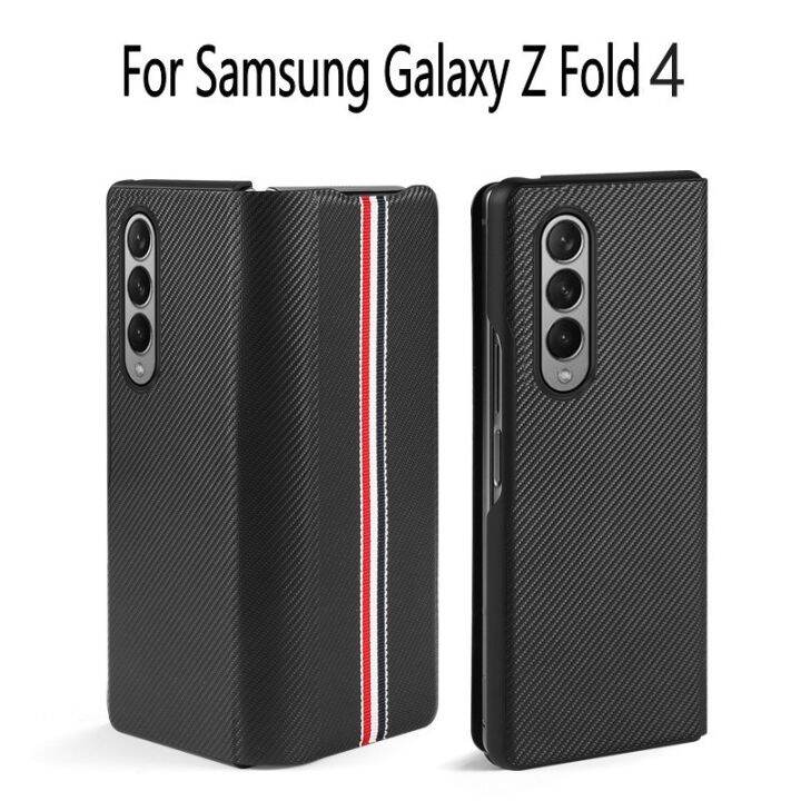 For Samsung Galaxy Z Fold 4 5g Z Fold4 2022 Luxury Carbon Fiber PU