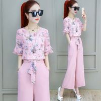 COD DSFGERRTYTRRE ●COSHOP● (2 pcs set) Women korea loose casual suit top pants setwear / baju wanita murah