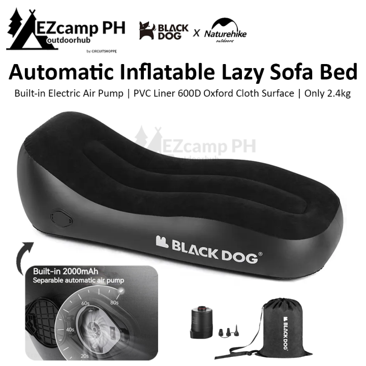 BLACKDOG by Naturehike Black Automatic Inflate Lazy Sofa Bed Builtin