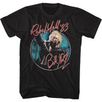 2023 NEW2021ฤดูร้อนใหม่ TEE Billy Idol Rebel YELL 83 T เสื้อบุรุษที่ได้รับอนุญาต ROCK N Roll band TEE ใหม่สีดำที่ดีที่สุดขายสำหรับชายเสื้อผ้า