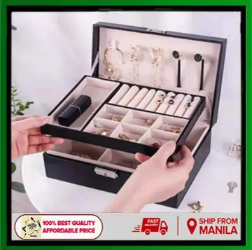 Shop Jewelry Box Organizer With Lock And Watch online | Lazada.com.ph