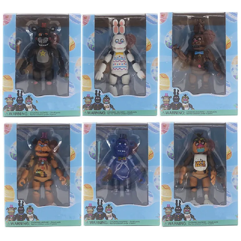 6 Pcs/set Five Night At Freddy Fnaf Detachable Joint Freddy Toys Anime Cute  Bonnie Bear Action Figures Toy Model Christmas Gifts - Action Figures -  AliExpress