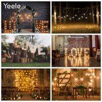 Yeele Love Light Grunge อิฐผนังพื้นไม้งานแต่งงานตกแต่งฉากหลังที่กำหนดเองพื้นหลังการถ่ายภาพสำหรับ Photo Studio