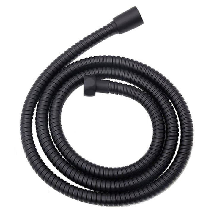 Black Shower Hose 150Cm Stainless Steel Shower Tube Flexible Gold ...