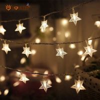 2.5M 3M 20 LED Snowflake Star String Lights / USB Battery Operated Wire Starry Fairy Lights / Indoor Outdoor Waterproof String Lamp / Decoration Night Light For BedroomFestivalChristmasRamadanPartiesWeddingBirthdayKids RoomPatioWindow