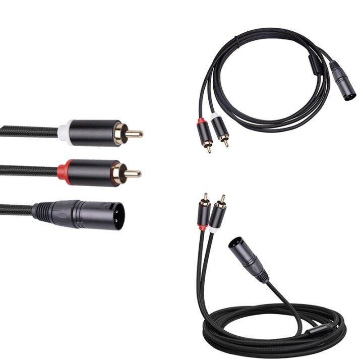 XLR To Dual RCA Audio Cable A1 XLR Male 3 Pin To Dual RCA Male Plug