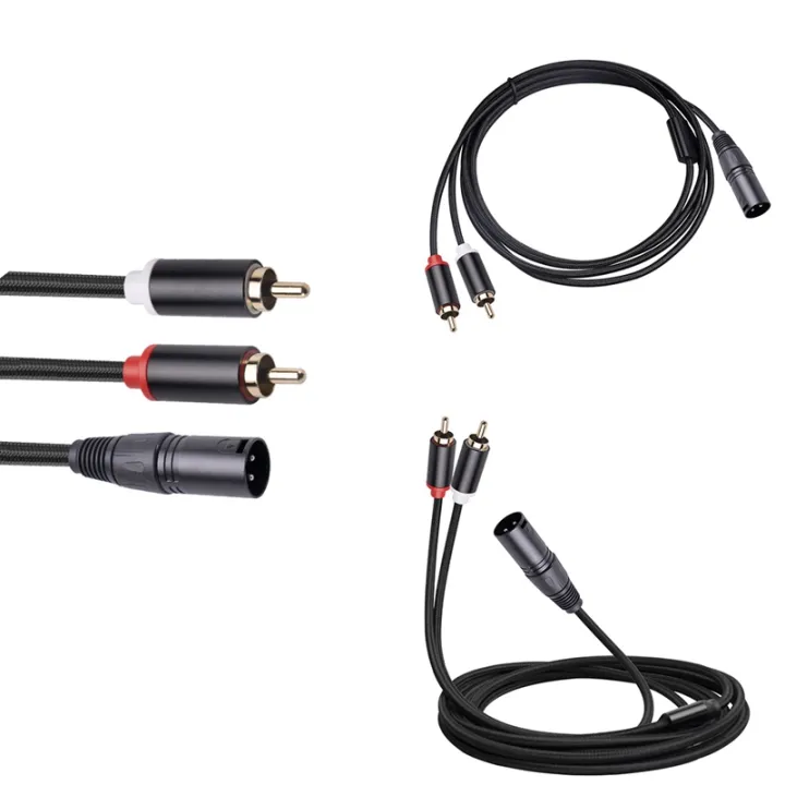 XLR To Dual RCA Audio Cable A1 XLR Male 3 Pin To Dual RCA Male Plug