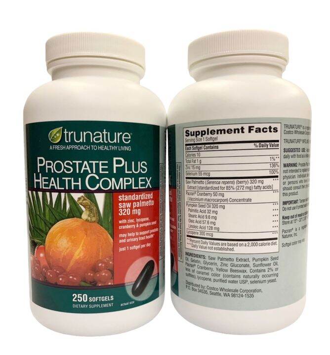 Exp 04 2025🔥trunature Prostate Plus Health Complex 250 Softgels