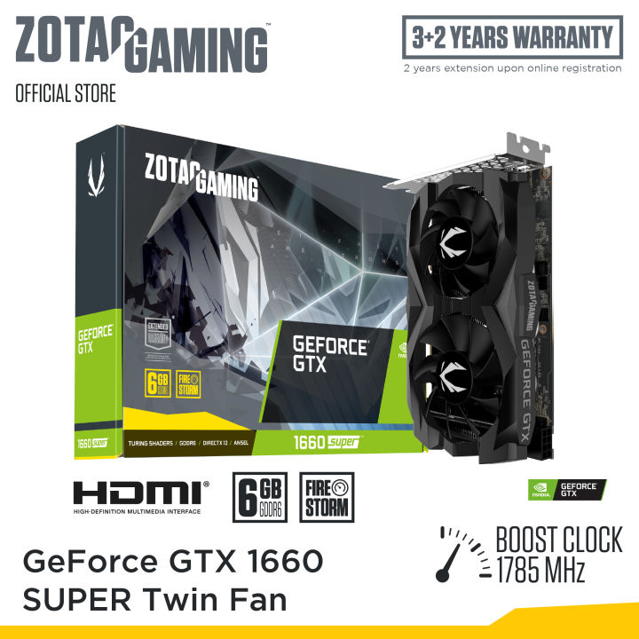 ZOTAC GAMING GeForce GTX 1660 SUPER Twin Fan 6GB DDR6 1785Mhz