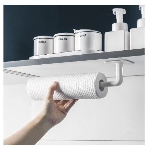 Hands DIY Paper Towel Holder Wall Mount Paper Towel Rack Self Adhesive  Under Cabinet Paper Towel Holder 11.2 Inch Toilet Paper Holder for Kitchen