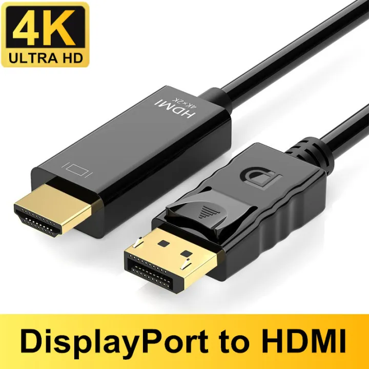 DP to HDMI Cable 4K 1080P Male to Male Display Port DisplayPort to HDMI ...