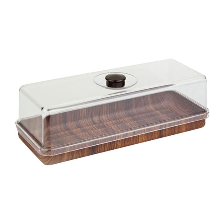 Evelin Polystyrene Rectangle Bread and Cake Tray with Lid - ToTT