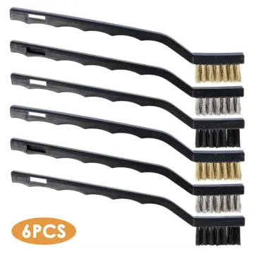 Small Wire Brush Set, Wire Brushes for Cleaning Rust Removal, 3 Brush Types  Stainless Steel Brush for Cleaning, Brass Metal Brush, and Nylon Brushes.