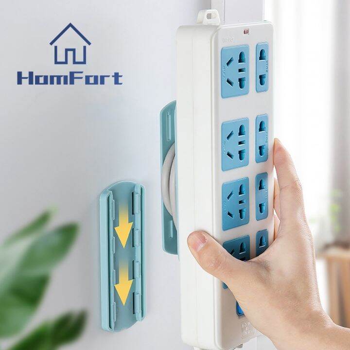 SelfAdhesive Power Strip Holder with Cable Organizer, Wall Mount Patch