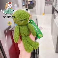 เครื่องประดับกระเป๋าเป้สะพายหลังสร้างสรรค์มีสไตล์ OSSMAX ตุ๊กตาการ์ตูนกบสีเขียวพวงกุญแจเกาหลีเครื่องประดับจี้ห่วงกุญแจกระเป๋าสำหรับผู้หญิง