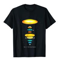 Shirt.woot Flat Solar System T-Shirt Fitted Men Top T-Shirts Group Tops Tees Cotton Printed On