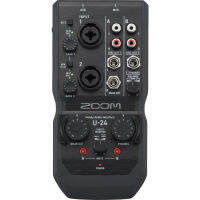 Zoom U-24 *ของแท้รับประกัน1ปี* ออดิโออินเตอร์เฟส 2x4 USB Handy Audio Interface, 24Bit /96kHz, 48V, Battery AA