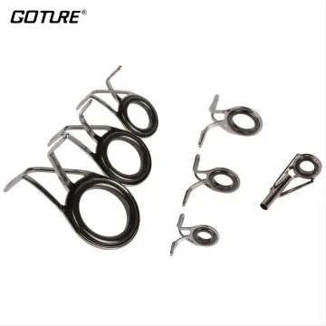 8pcs Mixed Size Fishing Rod Guides Set Tip Strong Line Rings Fishing Rod  Guide Tip Top Repair Kit