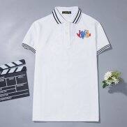 Áo sơ mi nam tay ngắn có cổ in logo chất cotton 4 chiều co giãn thoải mái