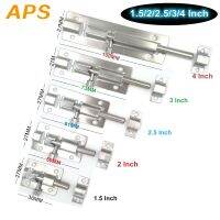 1Pcs 1.522.534นิ้วสแตนเลสสตีลประตู Latch ล็อคบานเลื่อน Bolt Latch Hasp Staple Gate ความปลอดภัย Lock