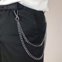 Punk Rock Layered Chain Keychains For Men Women Waist Key Chain Wallet Jeans Hip-hop Pants Belt Chains Jewelry