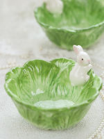 Cute Easter Rabbit Ceramic Bowl Childrens Tableware Kitchen Fruit Bowls Salad Dessert Breakfast Cereal Bowl Easter Decoration