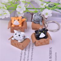 Cute Cartoon Pet Cat Keychain Lucky Fortune Carton Cat Toy Key Ring for Women Men Car Handbag Phone Case Pendent Couples Gift