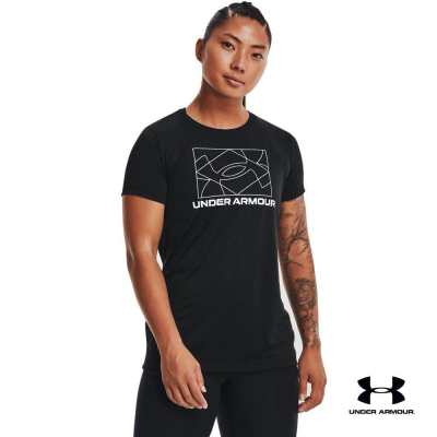 Under Armour UA Womens Tech™ Box Logo Short Sleeve อันเดอร์ อาร์เมอร์ เสื้อออกกำลังกาย สำหรับเพศหญิง