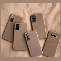 Silicone Brown Phone Case On For Samsung Galaxy S21 S20 FE Plus Ultra S22 S 21 20 10 5G Coffee Cases S10 S9 S8 Soft Back Cover