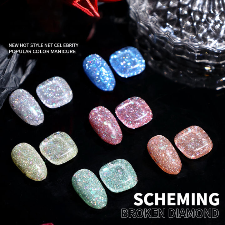 lamart-store-6สี-สีเจล-สีแฟชร-ยาทาเล็บ-สีทาเล็บต้องการใช้เครื่องอบ-สีเล็บเจล-สีแฟลชลูกแก้ว-มาใหม่-ปังเว่อร์-สีสวย-พร้อมส่ง-flash-diamond-nail-p-olish-uv-nail-gel