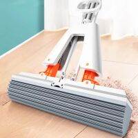 ❇❈ Collodion Mop Foldable Water Free Hand Washing Squeeze Cotton Head Replace Home Tiles Wood Household Cleaning Wringer Mopping