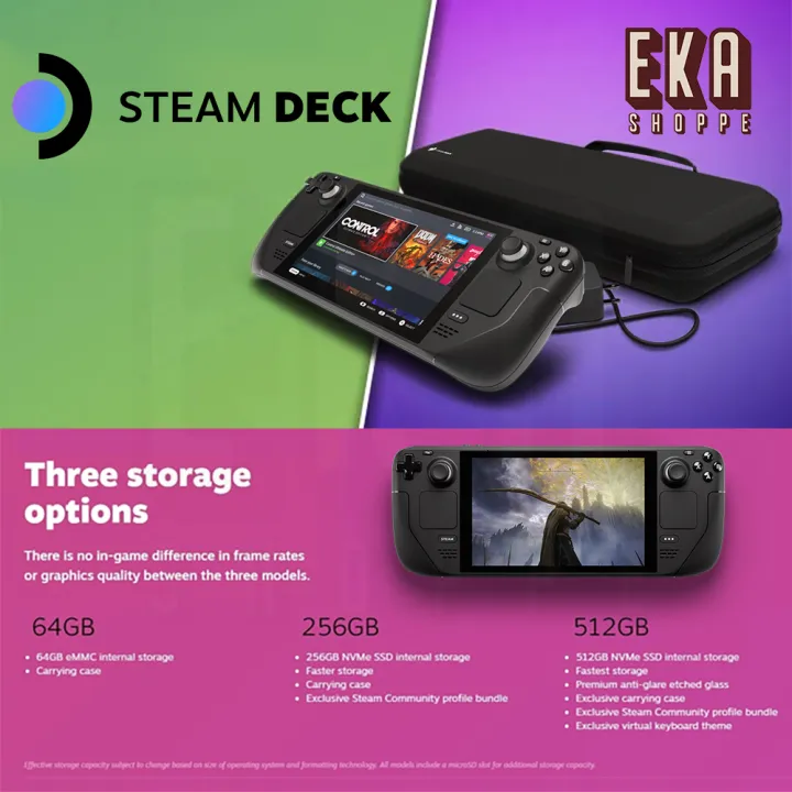 steam deck 64GB 512GBメモリー-