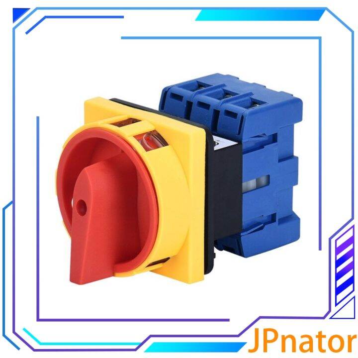 JPnator Waterproof Padlock Rotary Electrical Isolator Switch AC440V
