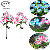 Solar hydrangea Lily festive lantern chrysanthemum sunflower rose common Calla artificial flower outdoor garden lampCHN-Q