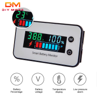 Diymore 7-100V หน้าจอสีเปอร์เซ็นต์แรงดันแบตเตอรี่ของตะกั่ว-กรดเทอร์นารีเหล็กลิเทียมเครื่องวัดพลังงานกระแสไฟฟ้าพร้อมหน้าจอ