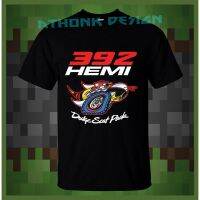 เสื้อยืดผ้าฝ้าย 100% พิมพ์ลาย Dodge 392 Hemi Scatpack Mopar Racing Dodge Chrysler Srt พลัสไซซ์ พลัสไซซ์  สําหรับผู้ชายS-5XL